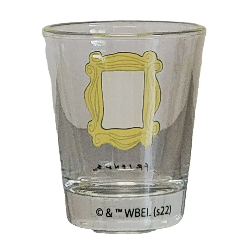 Friends Shot Glass Yellow Picture Frame Monica Rachel Door TV Collectible‎ Gift